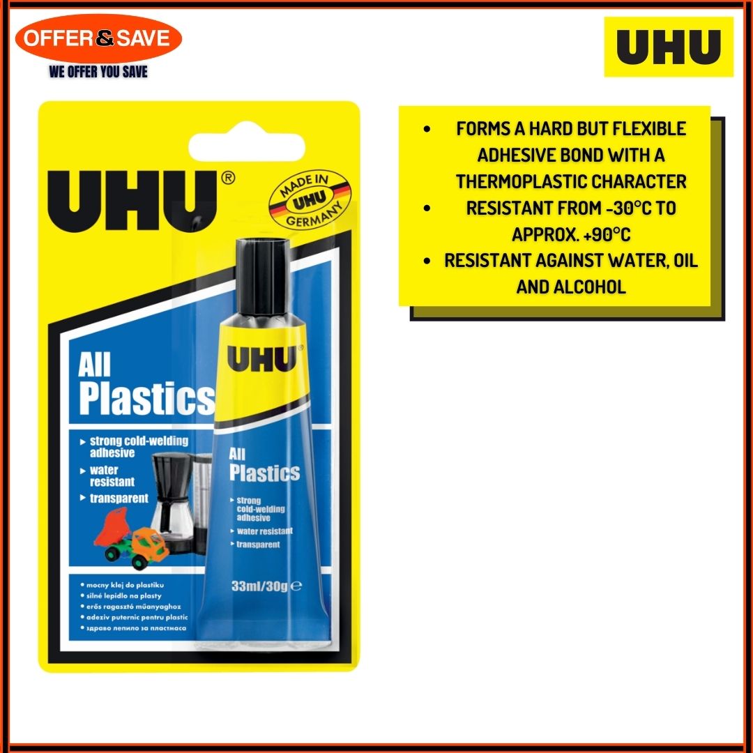 UHU All Plastics Glue- 33ml