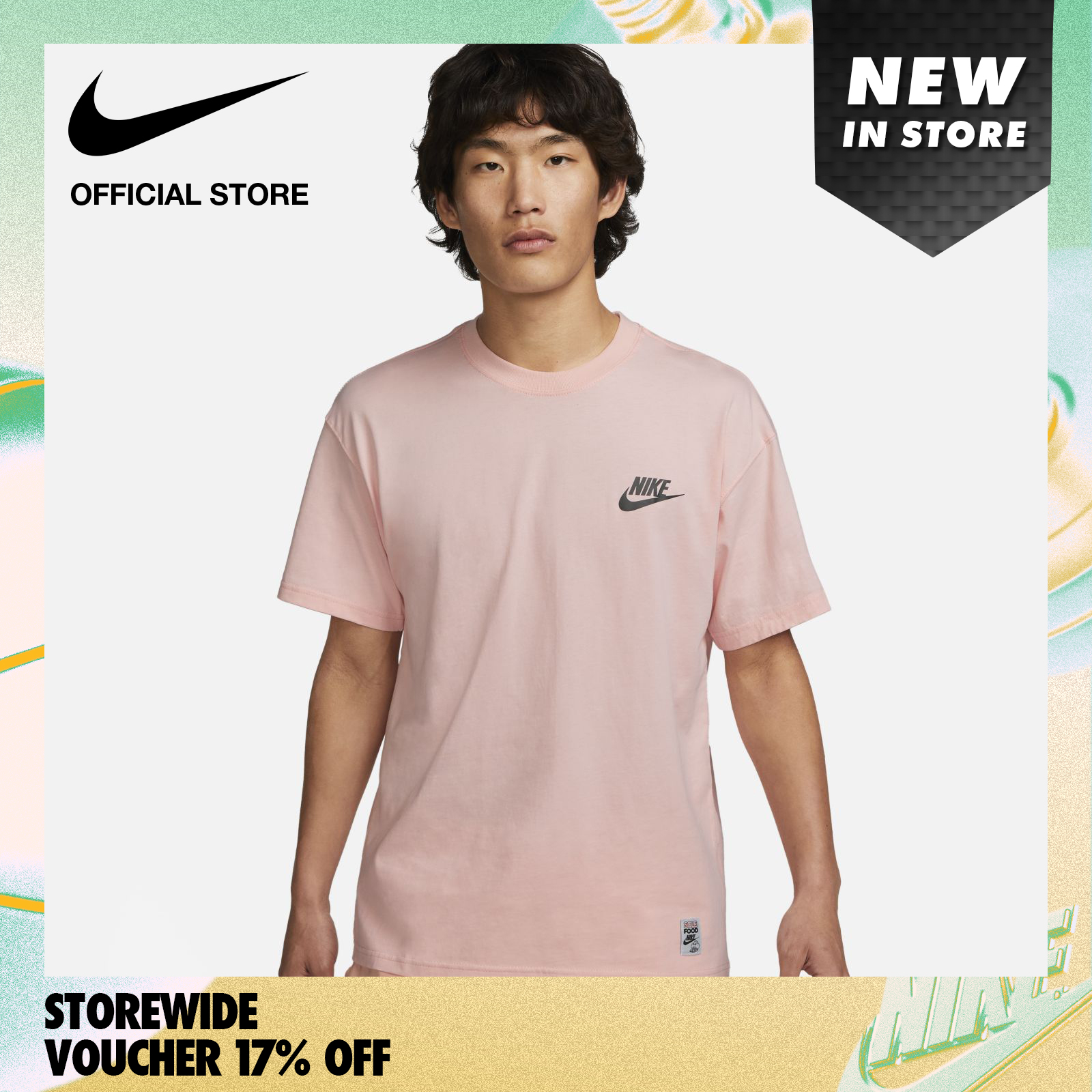 Nike Men's Sportswear M90 Sole Food T-Shirt - Pink Bloom