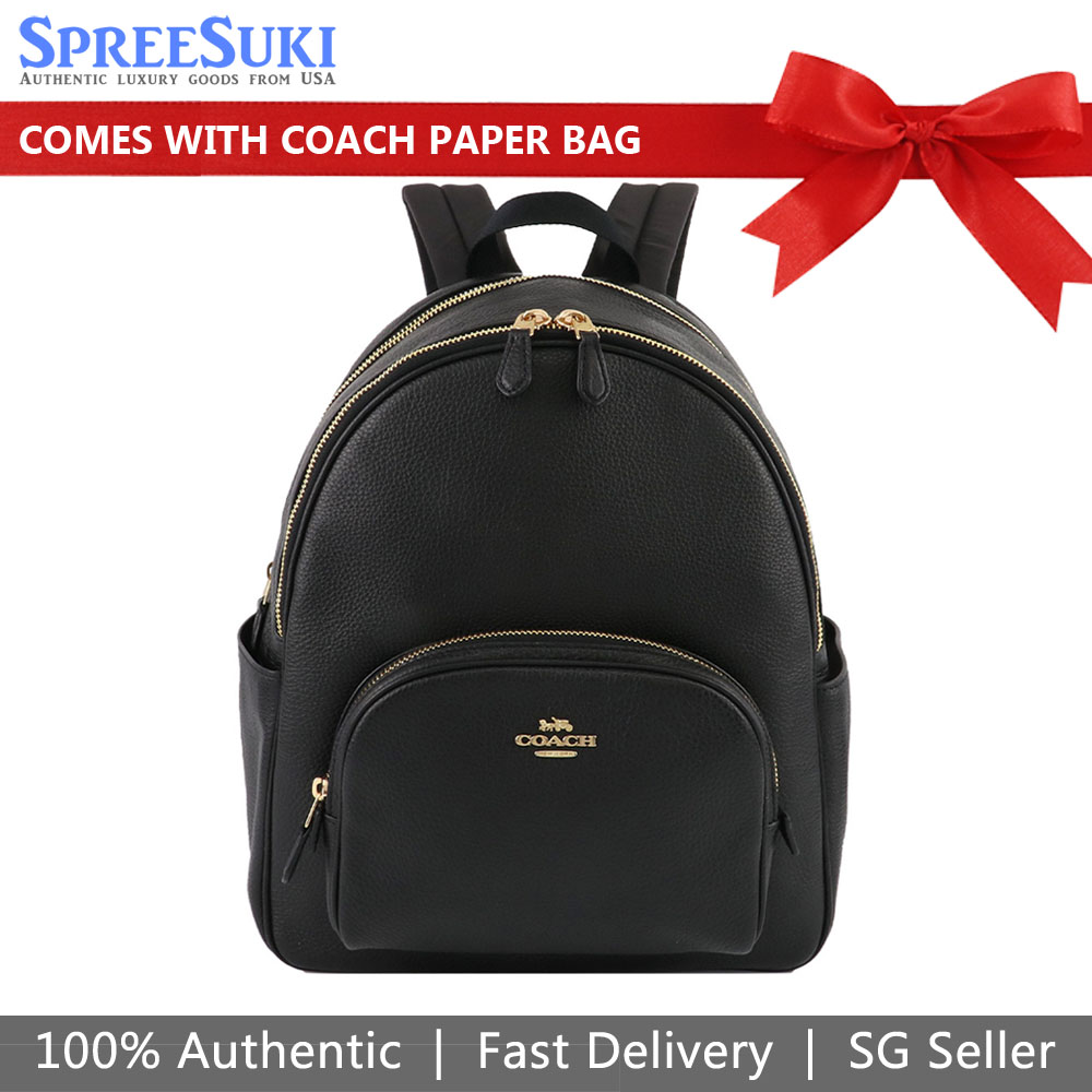 Coach Backpack With Gift Paper Bag Court Backpack Black # 5666
